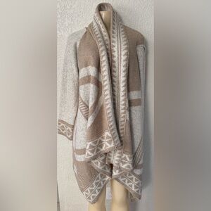 Line Elegant Tan and Gray Women's Cardigan western style night out